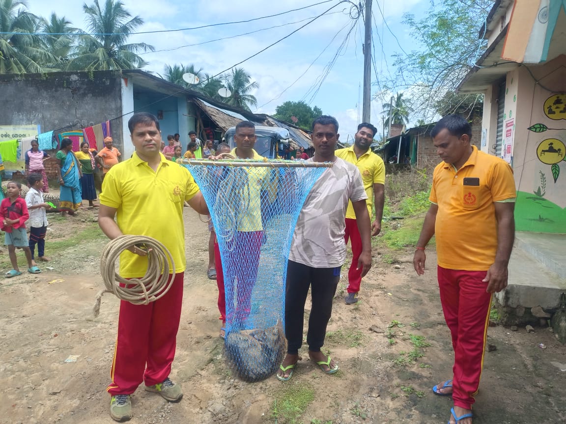 ରେମ୍ପି ଗ୍ରାମର ପରିତ୍ୟକ୍ତ କୁଅଁ ରୁ ବିଲୁଆକୁ ଉଦ୍ଧାର କଲା ଅଗ୍ନିଶମ ବିଭାଗ।