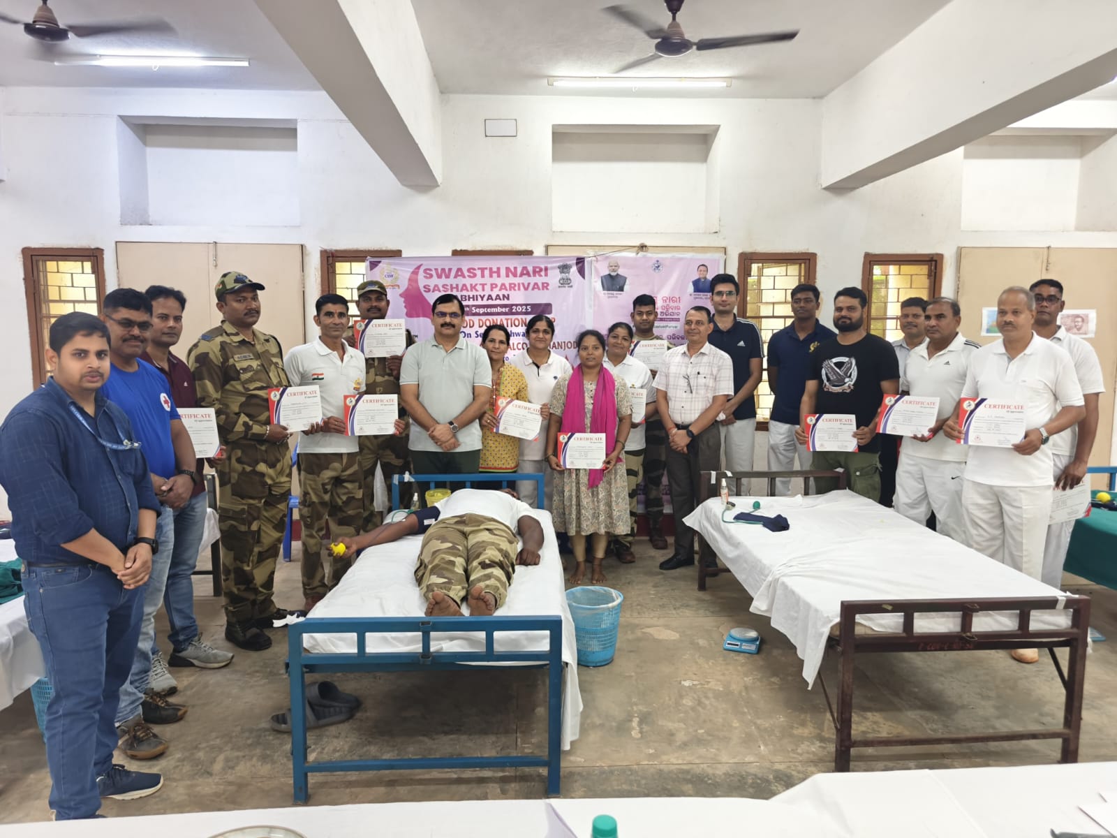 ମୋଦୀଙ୍କ ଜନ୍ମ ଦିନ ସେବାପକ୍ଷରେ ସିଆଇଏସଏଫର ରକ୍ତଦାନ ଶିବିର ୫୦ୟୁନିଟ ରକ୍ତ ସଂଗ୍ରହ