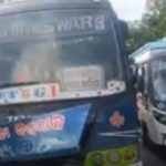 ବସ୍ ଧକ୍କାରେ ମୋଟରସାଇକେଲ ଚାଳକ ଗୁରୁତର।