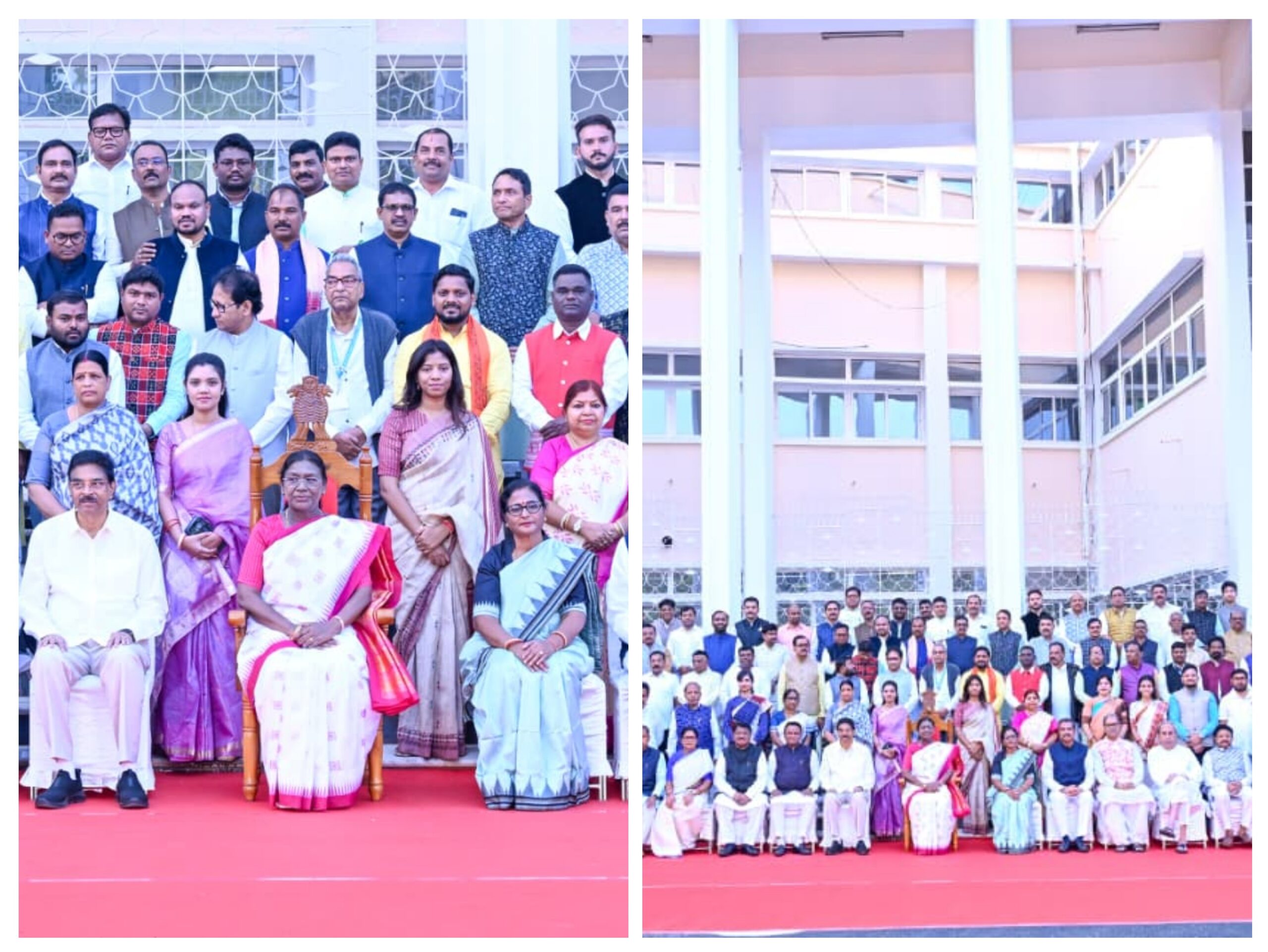 ସ୍ମରଣୀୟ ଚିତ୍ର ବିଧାନସଭା ପରିସରରେ ମହାମହିମ ରାଷ୍ଟ୍ରପତି ଦ୍ରୌପଦୀ ମୁର୍ମୁଙ୍କ ସହ ରାଜ୍ୟପାଳ, ବାଚସ୍ପତି, ମୁଖ୍ୟମନ୍ତ୍ରୀ, ବିରୋଧୀ ଦଳ ନେତା, ମନ୍ତ୍ରୀ, ସାଂସଦ, ବିଧାୟକ, ପୂର୍ବତନ ସାଂସଦ ଓ ପୂର୍ବତନ ବିଧାୟକମାନଙ୍କ ଫଟୋ ସେସନ।