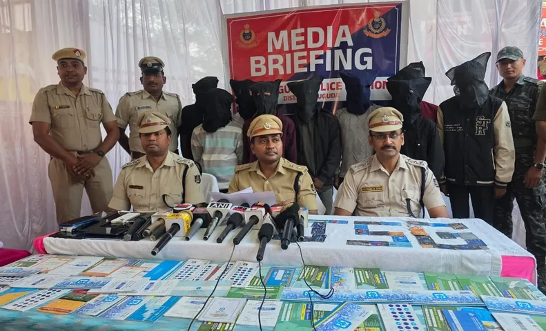 "Jharsuguda police arrest 12 cyber fraud accused; 61 passbooks, 41 ATM cards, 90 mobile phones seized."