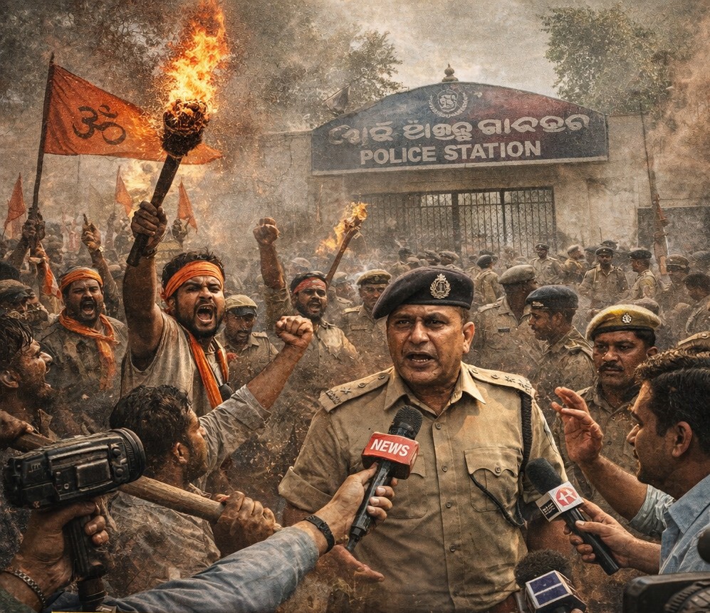 ଧର୍ମ ପ୍ରଚାରକୁ ନେଇ ଉତେଜନା ଓ ଥାନାରେ ମାମଲା ରୁଜ୍ଜୁ।