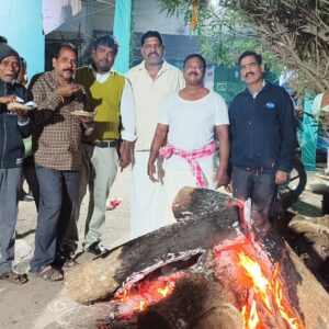 ଭୋଗୀ ନିଆଁ ରୁ ଆରମ୍ଭ ହେଲା ମକର ପର୍ବ ।