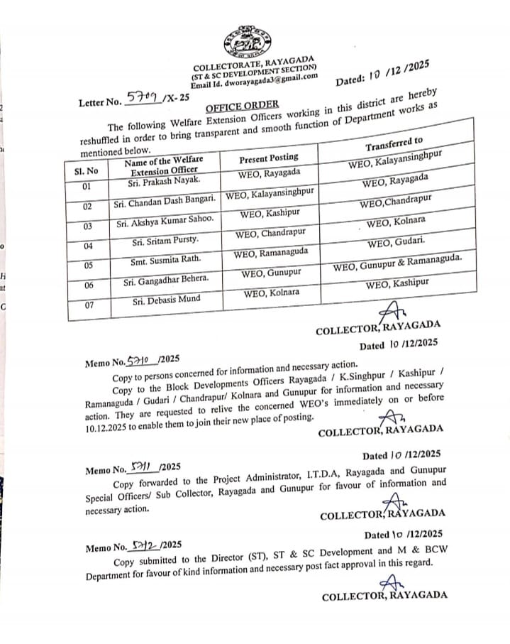 ବ୍ଲକ ମଙ୍ଗଳ ସାମ୍ପ୍ରସାରଣ ଅଧିକାରୀ (ଡବ୍ଲ୍ୟୁଇଓ) ଙ୍କ ବଦଳି ଆଦେଶକୁ ରଦ୍ଦକଲେ ହାଇକୋର୍ଟ