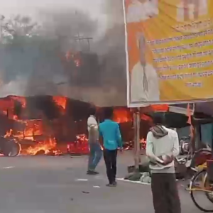 ବନ୍ତଳା ଛକରେ ଭୟାବହ ଅଗ୍ନିକାଣ୍ଡ, ୪ଟି ଗ୍ୟାସ୍‌ ସିଲିଣ୍ଡର ବିସ୍ଫୋରଣ