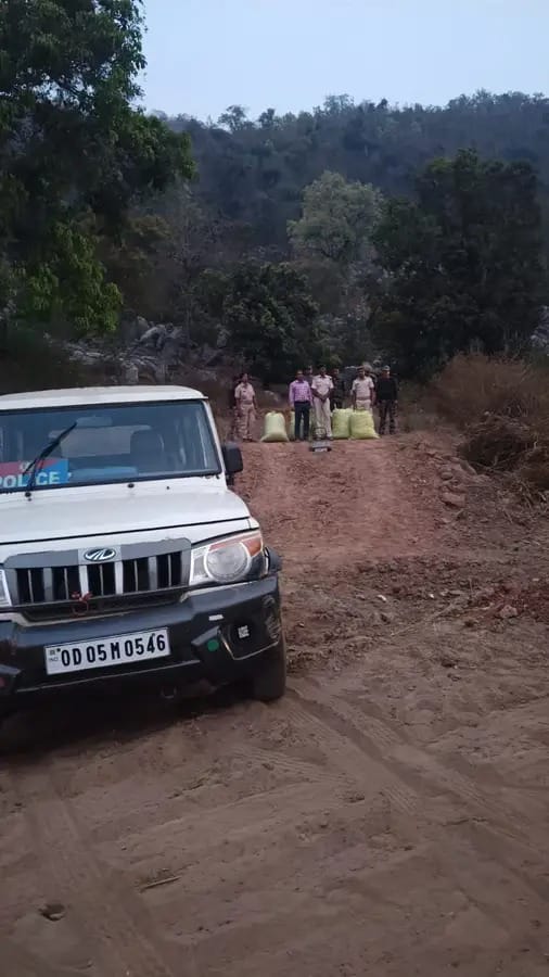 ଜଙ୍ଗଲରୁ ୬୩୦ କେଜି ଗଞ୍ଜେଇ ଜବତ, ଅଭିଯୁକ୍ତ ଫେରାର ।