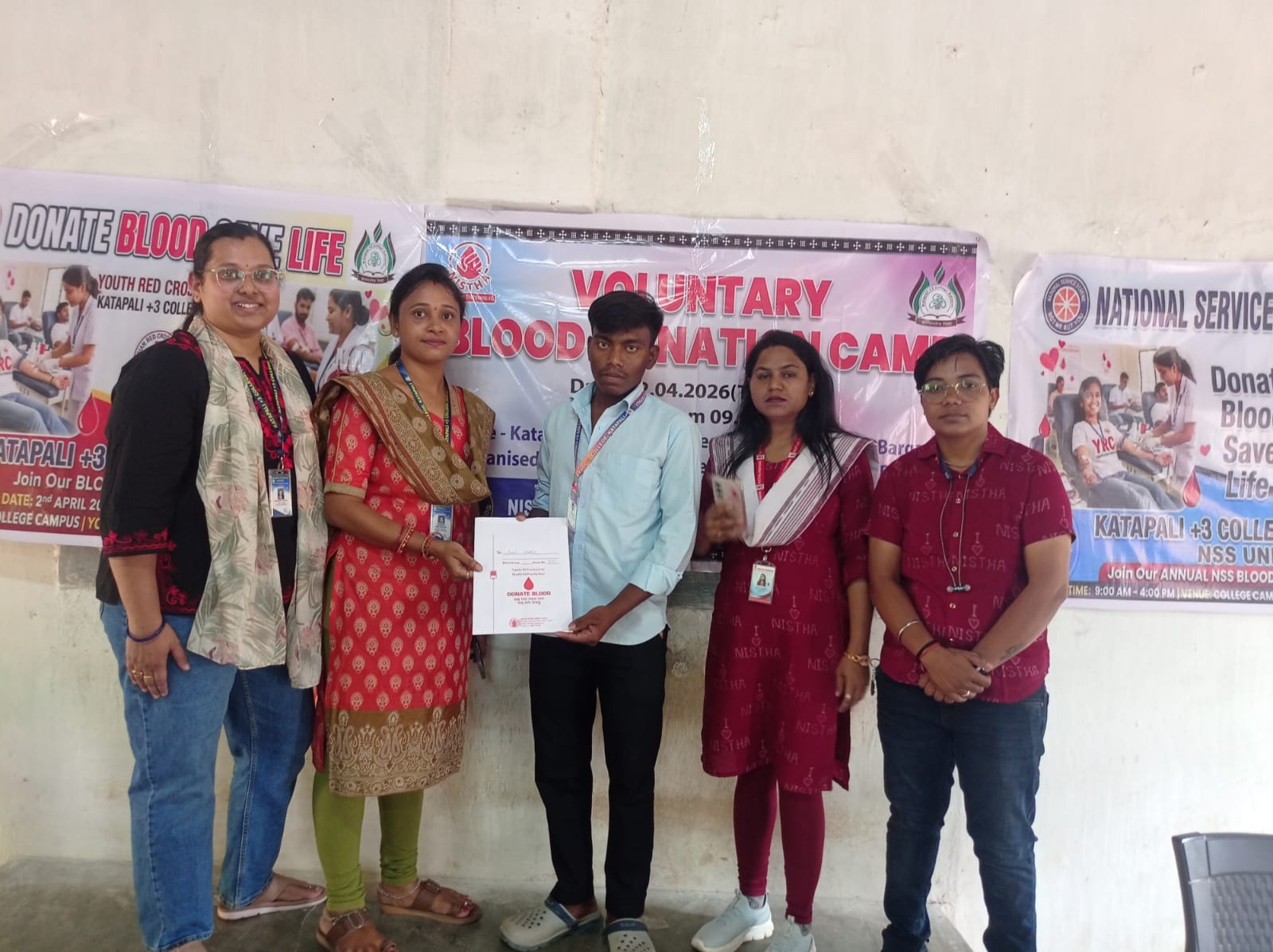 କଟାପାଲି ,(ବରପାଲି)+3 କଲେଜ ରେ ରକ୍ତ ଦାନ ଶିବିର ୩୬ୟୁନିଟ ରକ୍ତ ସଂଗୃହୀତ