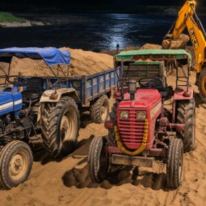 ଚୋରା ବାଲି ଚାଲାଣ ବେଳେ ୨ ଟ୍ରାକ୍ଟର ୧ ନମ୍ବର ବିହୀନ ଜେସିବି ଜବତ, ତଦନ୍ତ ଜାରି