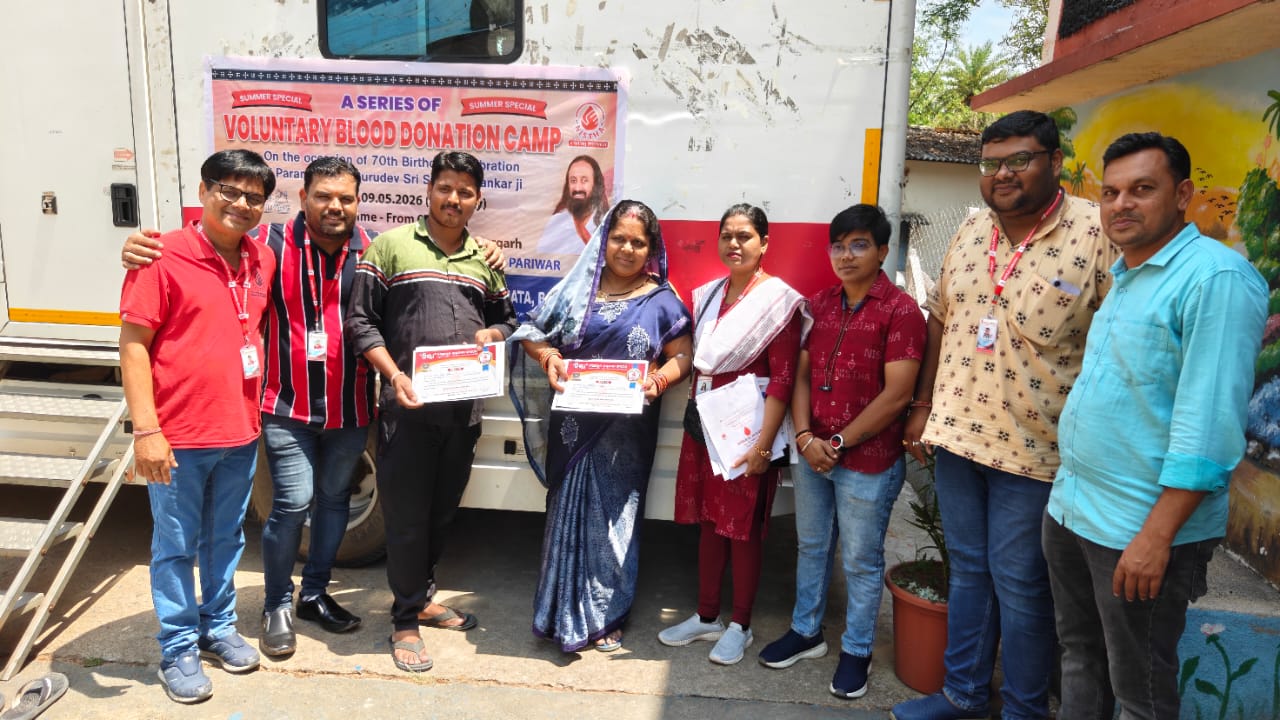 ମେ୦୧ ରୁ ମେ ୧୩ପର୍ଯ୍ୟନ୍ତ ହେବାକୁ ଥିବା ରକ୍ତ ଦାନ ଶିବିର ରନବମ  ଦିନରେ #୫୪ୟୁନିଟ ରକ୍ତ ସଂଗୃହୀତ