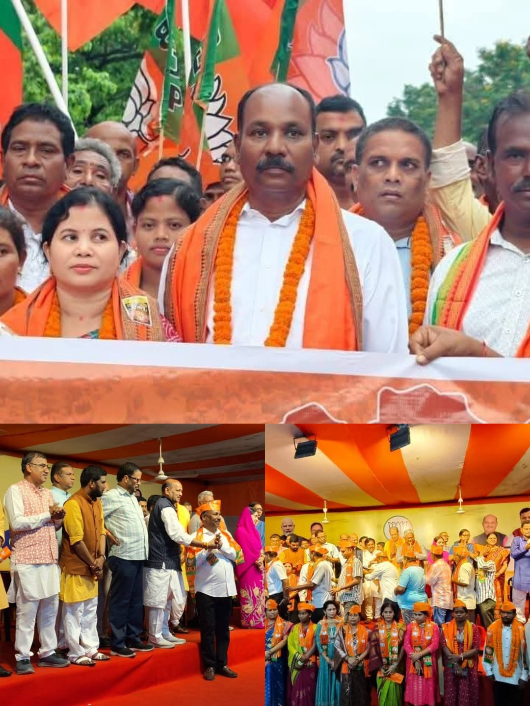 ରାୟଗଡ ଜିଲ୍ଲାର ନିର୍ବାଚିତ ଜନପ୍ରତିନିଧିଙ୍କ ବିଜେପିରେ ଯୋଗଦାନଦଳୀୟ ଉତରୀୟ ପ୍ରଦାନ କରିବା ସହ ଦଳୀୟ ଟୋପି ପିନ୍ଧାଇ ସ୍ୱାଗତ ଜଣାଇଲେ ରାଜ୍ୟ ବିଜେପି ସଭାପତି