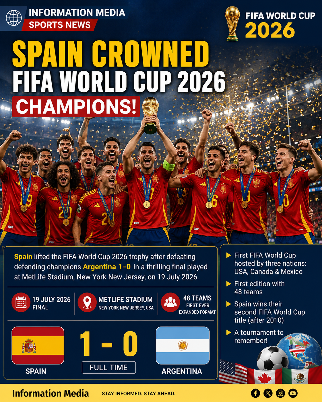 Spain Crowned FIFA World Cup 2026 Champions