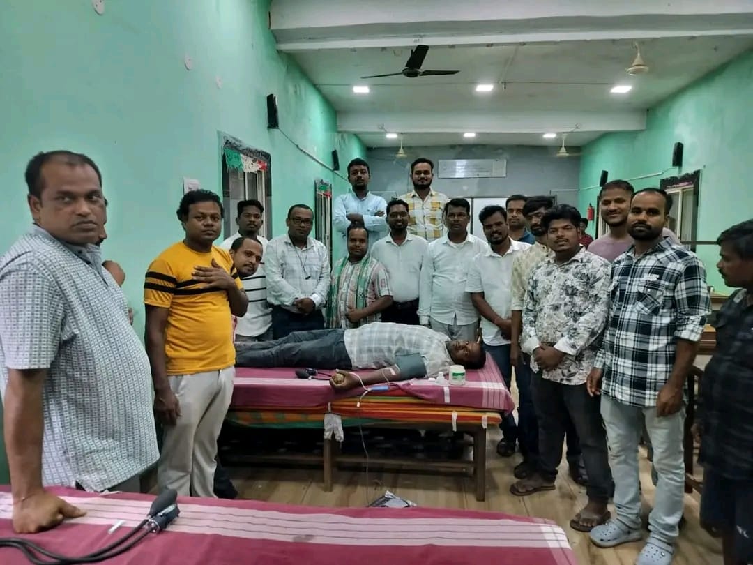 ଭାବରଡା ଗ୍ରାମ ରକ୍ତଦାନ ଶିବିର ।