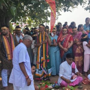 ଖଣ୍ଡହଥା ଆନ୍ଧ୍ର କ୍ୟାମ୍ପରେ ଗଜଲକ୍ଷ୍ମୀ ପୂଜାର କଳସ ଯାତ୍ରା ସମ୍ପନ୍ନ